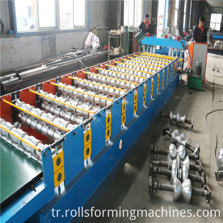 Rusya Sırlı Çelik Çini Rulo Şekillendirme Makinesi Silindirleri rollers of Russia Glazed Steel Tile Roll Forming Machine